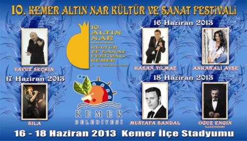 Kemer 10. Altın Nar Kültür ve Sanat Festivali