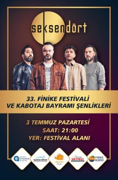 3 TEMMUZ 2023 FİNİKE FESTİVALİ VE KABOTAJ BAYRAMI ŞENLİĞİ SEKSEN DÖRT KONSERİ