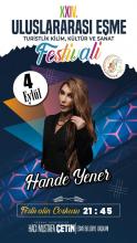 ULUSLARARASI EŞME TURİSTLİK FESTİVALİ HANDE YENER KONSERİ